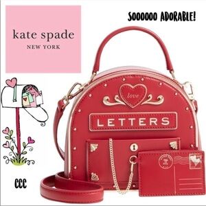 Kate Spade Truly Yours Mailbox Valentine’s Day Red Novelty Bag Mail Box Heart